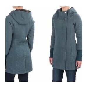 The North Face Dionne Jacket Women S Blue Hooded Plush Lined EUC